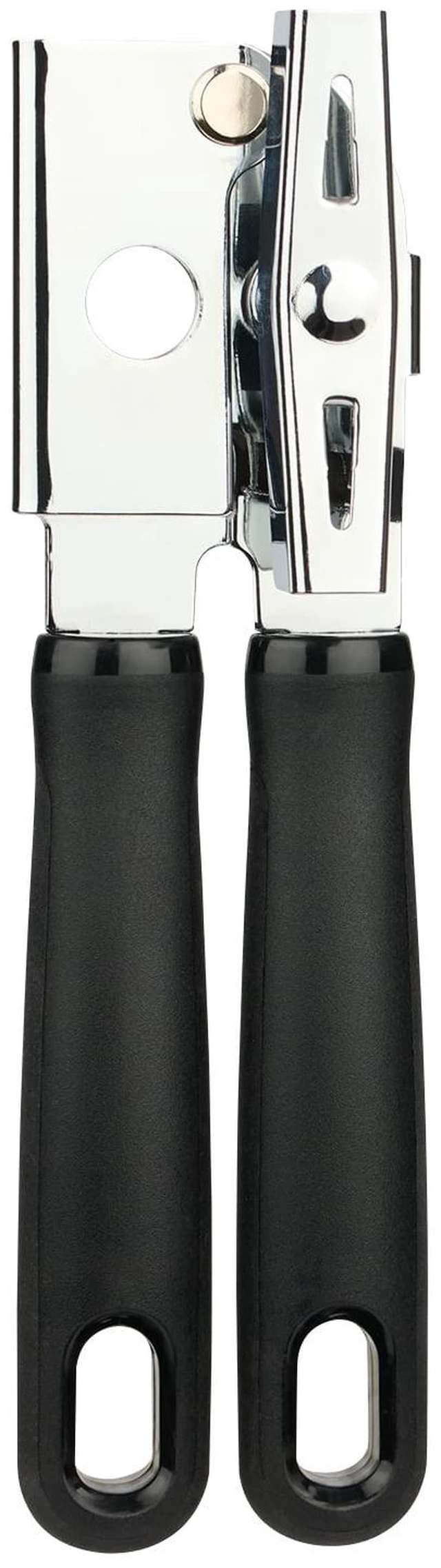 Main image of Mainstays Manual Can Opener, Stainless Steel, Comfort Cushion Handle Grip, Black