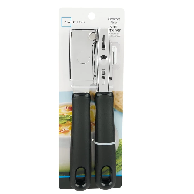 Alt view image 2 of 6 - Mainstays Manual Can Opener, Stainless Steel, Comfort Cushion Handle Grip, Black