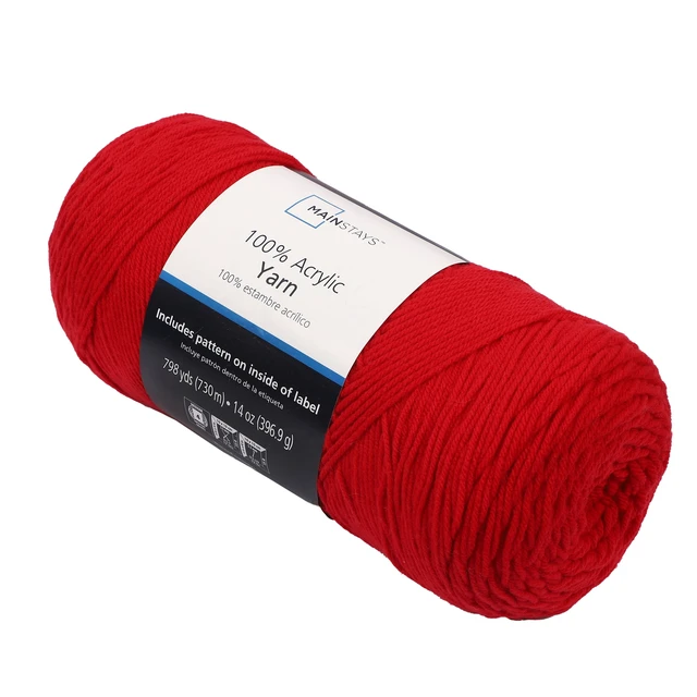 Alt view image 3 of 4 - 14Oz 798Yards Mainstays Medium Acrylic Red Yarn