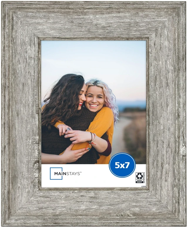 Main image of Mainstays 5x7 Rustic Gray Tabletop Picture Frame