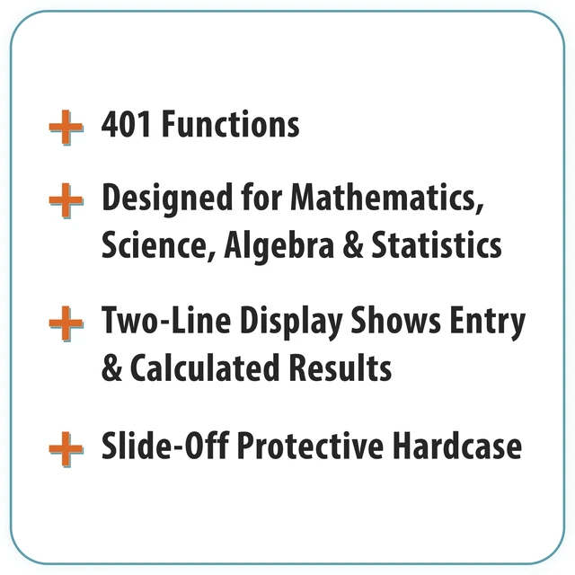 Alt view image 2 of 7 - Pen+Gear SS-6613 Scientific Calculator, 401 Functions, for High School, College Math and Engineering, Black
