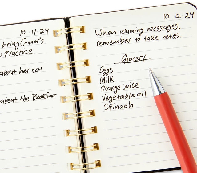 Alt view image 5 of 5 - Pen+Gear Small Memo Spiral Notepad, 4 x 5 Inch, 192 Ruled Pages, Twin-Wire Binding, Hard Cover, Black