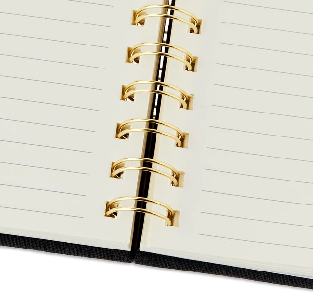Alt view image 2 of 5 - Pen+Gear Small Memo Spiral Notepad, 4 x 5 Inch, 192 Ruled Pages, Twin-Wire Binding, Hard Cover, Black