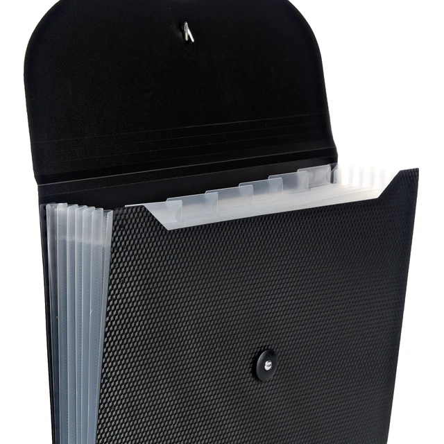 Alt view image 6 of 6 - Pen+Gear 7-Pocket Poly Expanding File, Textured Black