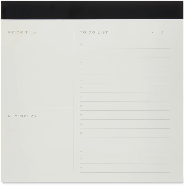 Main image of Pen+Gear 7"x7" Desk Notepad, 70 Ruled Sheets, Gold Gilded Edges