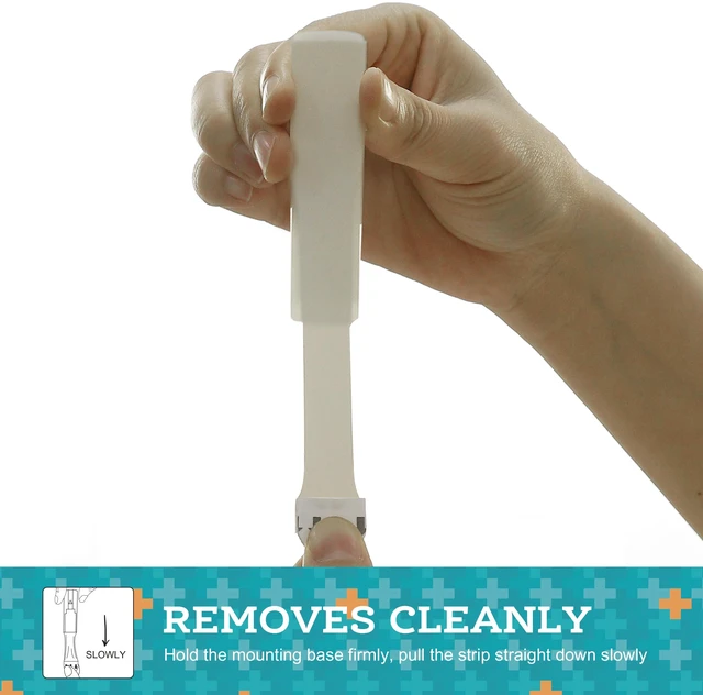 Alt view image 5 of 5 - Pen+Gear Heavy-Duty Plastic Adhesive Large Wall Hooks, Damage Free, White, 2 Count
