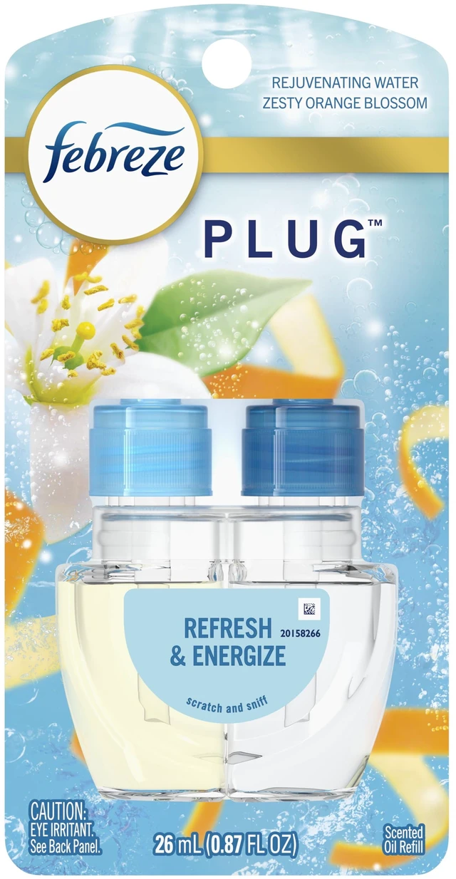 Main image of Febreze Plug In Air Freshener Odor-Fighting Scented Oil Refill, Refresh & Energize, 1 Count