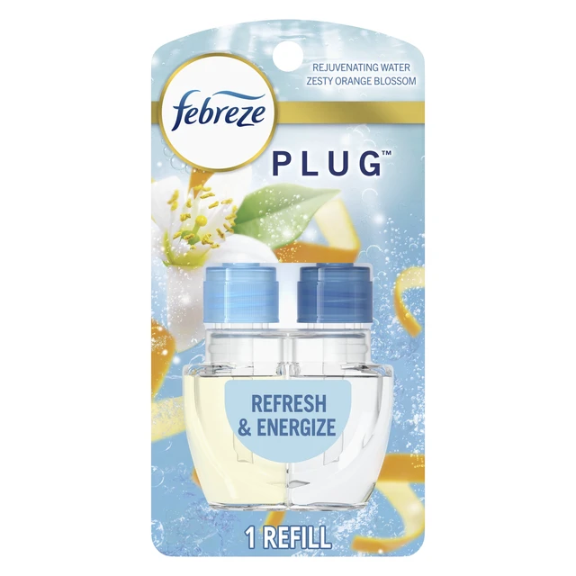 Alt view image 3 of 6 - Febreze Plug In Air Freshener Odor-Fighting Scented Oil Refill, Refresh & Energize, 1 Count