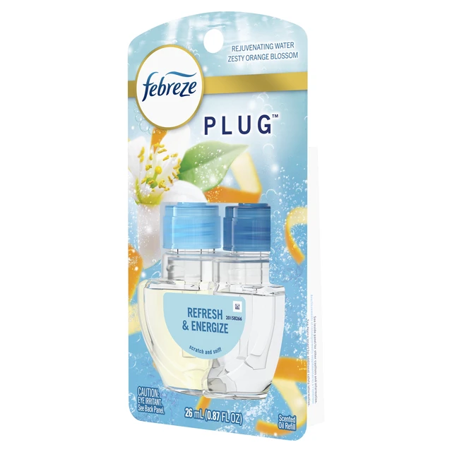 Alt view image 5 of 6 - Febreze Plug In Air Freshener Odor-Fighting Scented Oil Refill, Refresh & Energize, 1 Count