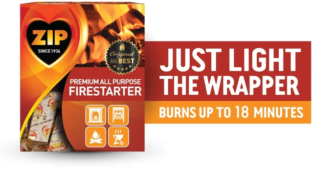 Main image of Zip Premium Firestarter Cubes, All Purpose, Weather-Resistant, 12 Count
