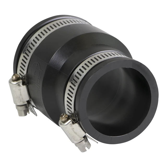 Alt view image 4 of 4 - 2 In. x 1-1/2 In. PVC Flexible Reducing Coupling with Stainless Steel Clamps