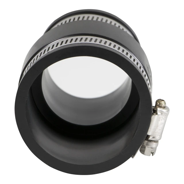 Alt view image 2 of 4 - 2 In. x 1-1/2 In. PVC Flexible Reducing Coupling with Stainless Steel Clamps
