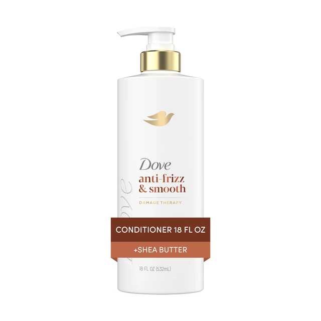 Alt view image 3 of 6 - Dove Anti-Frizz & Smooth Conditioner for Frizz-Prone Hair with Bio-Protein Care Technology and Shea Butter, 18 Fl Oz