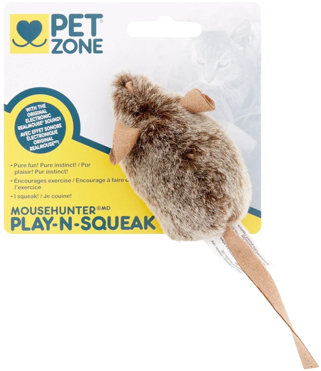 Main image of Pet Zone Play-N-Squeak Mouse Hunter Cat Toy for Cats and Kittens
