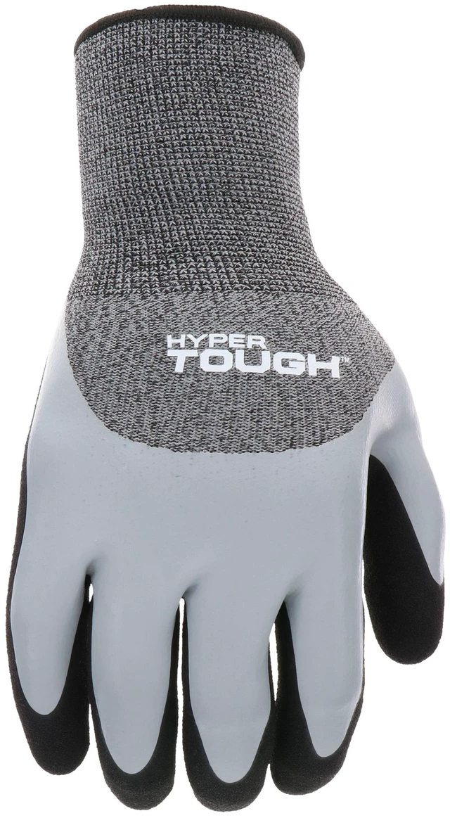 Alt view image 4 of 6 - Hyper Tough Double Dipped Latex Work Gloves, Large, 1 Pair