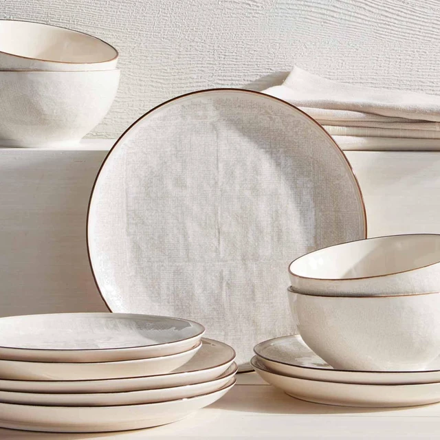 Alt view image 6 of 6 - Better Homes & Gardens Murphy Cream Stoneware Dinner Bowl 7.37in