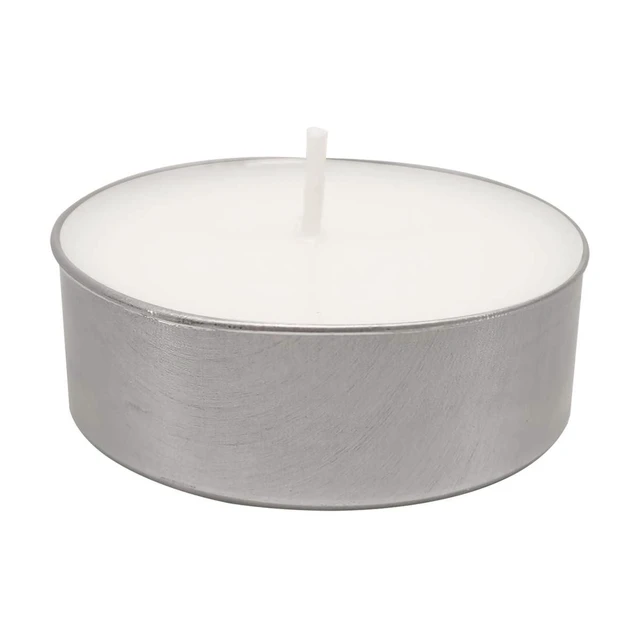 Alt view image 2 of 4 - Mainstays Oversized Unscented White Tealight Candles for Indoor/Outdoor, 6 Count