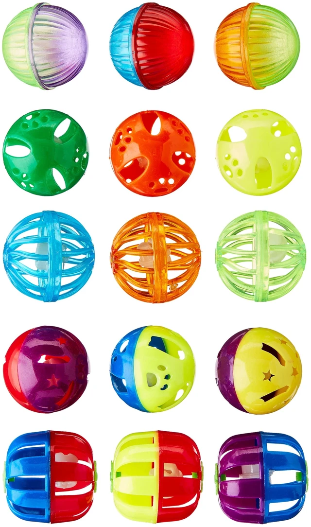 Main image of Vibrant Life Plastic Ball Cat Toys, 15 Count Value Pack