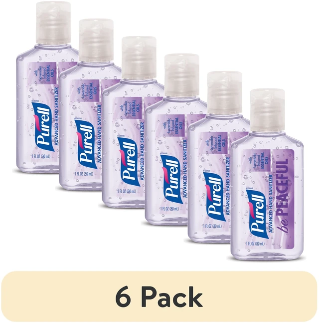 Main image of Purell Hand Sanitizer Gel, 6 Pack, 1 oz Travel Size Bottles, Various Scents, Adult