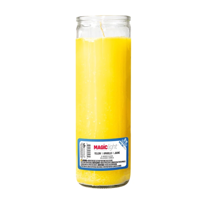 Alt view image 3 of 6 - MagicLight Religious Unscented Candle, 2 Pack, 16 oz Yellow Wax in Clear Glass Jar