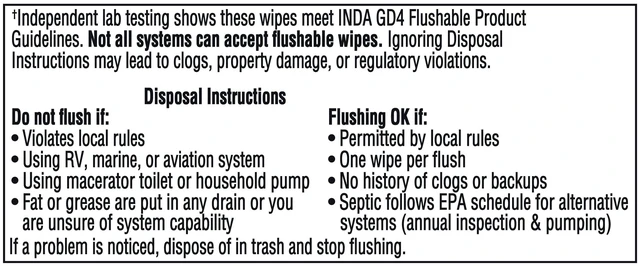 Alt view image 4 of 5 - Equate Extra Large Flushable Wet Wipes, Fragrance Free, 144 Wipes, 3 Pack