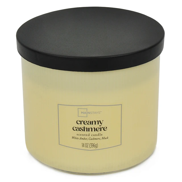 Alt view image 6 of 6 - Mainstays Textured Wrapped 3-Wick Candle, Creamy Cashmere, 14Ounce