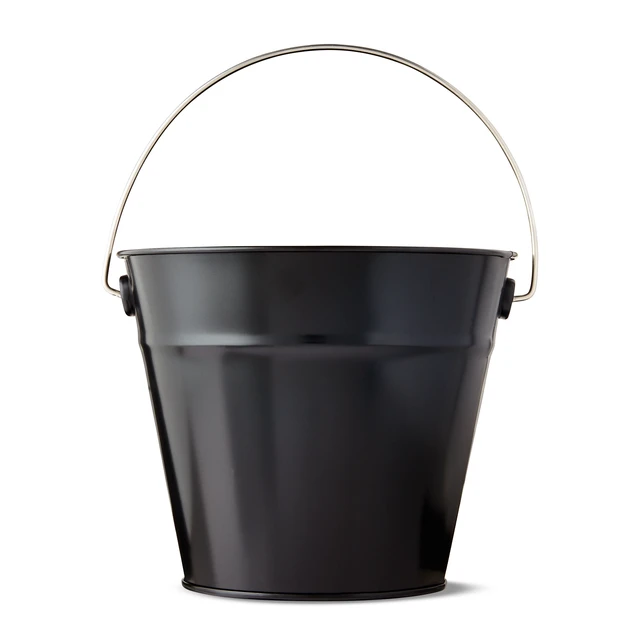 Alt view image 3 of 6 - 2-Pack Black Tin Pail with Handle, 5-Inch, by Way To Celebrate Party Favors