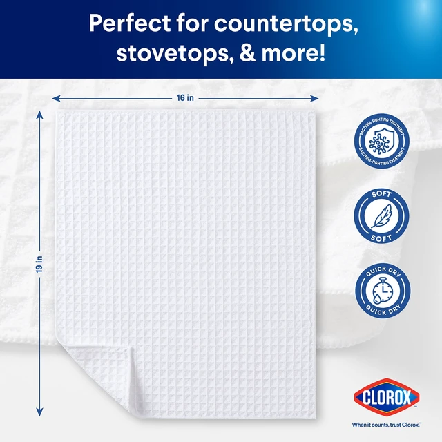 Alt view image 3 of 6 - Clorox 2-Pack Waffle Kitchen Bar Mop, White