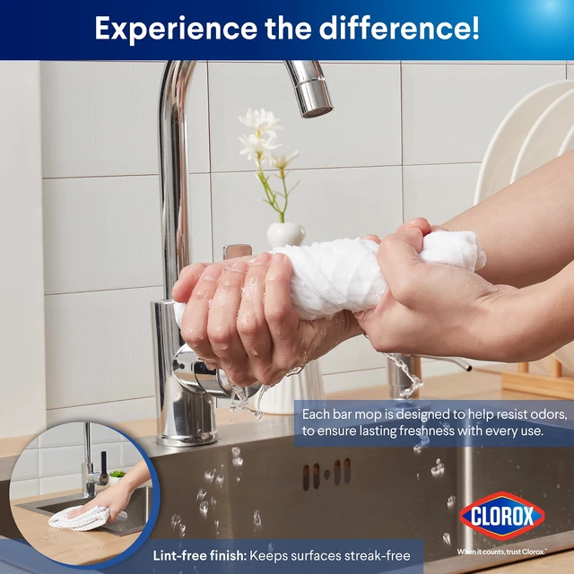 Alt view image 4 of 6 - Clorox 2-Pack Waffle Kitchen Bar Mop, White