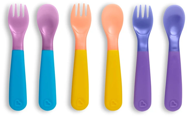 Main image of Munchkin Color Reveal Color Changing Toddler Forks and Spoons, 6 Pack