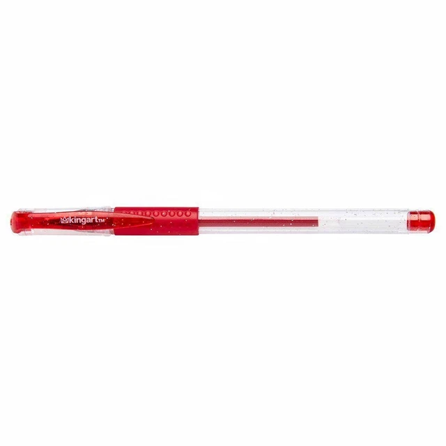 Alt view image 2 of 6 - KINGART Glitter Gel Pens Set, 12 Vibrant Colors, 2.5mm Soft Grip Pens for Adult Coloring, Art and Fine Lines