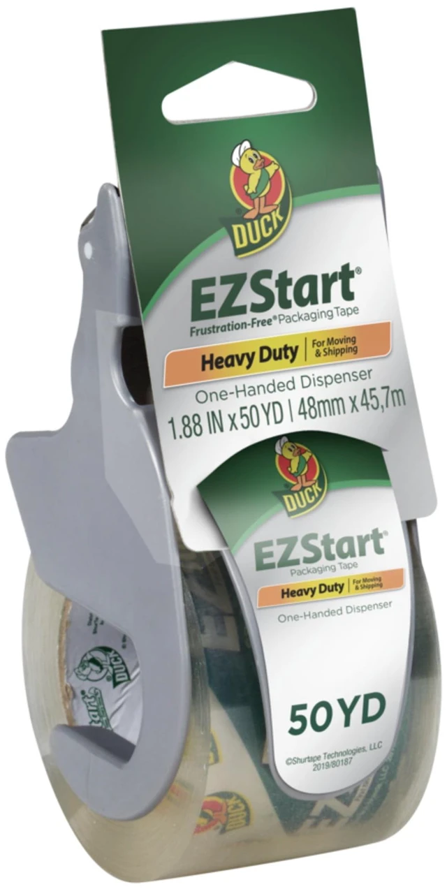 Alt view image 5 of 5 - Duck Brand EZ Start Packing Tape with Manual Dispenser, 2 Pack, Clear, 1.88 in x 50 yd