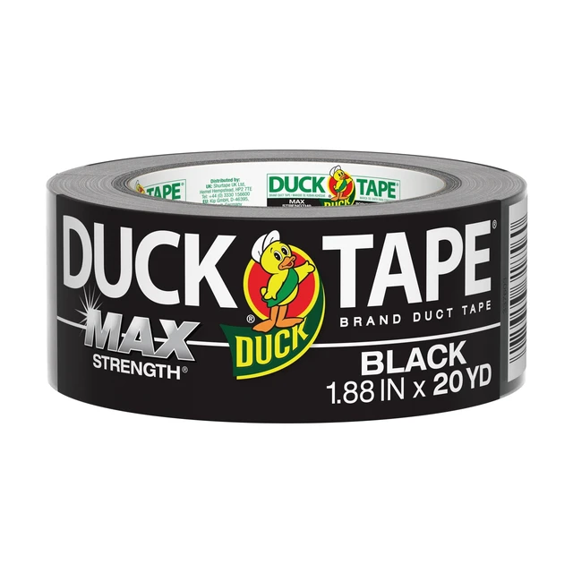 Alt view image 5 of 5 - Duck Max Strength Duct Tape, 1.88in x 20yd, Black