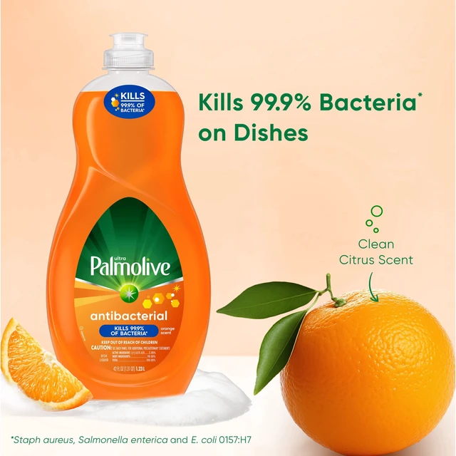 Alt view image 4 of 6 - 2-Pack Palmolive Ultra Antibacterial Dish Liquid, Orange Scent, Mess-Free, Easy-Flip Cap, 42 fl oz