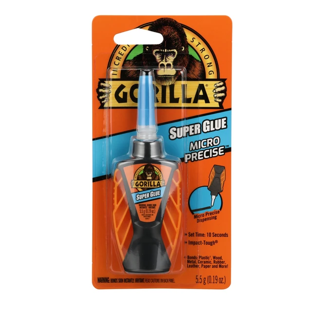 Alt view image 3 of 5 - Gorilla Micro Precise Super Glue, Clear, 5.5 Gram, All Purpose Fast Setting for Projects and Repairs