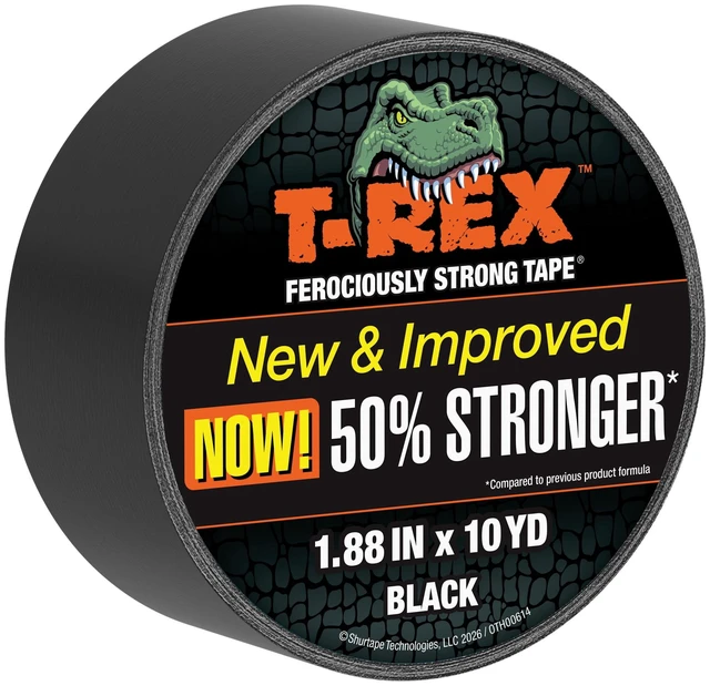 Main image of T-Rex Ferociously Strong Tape, 1.88in. x 10yd., Black