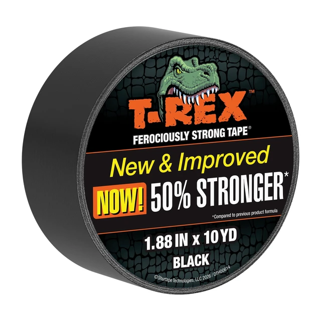 Alt view image 3 of 5 - T-Rex Ferociously Strong Tape, 1.88in. x 10yd., Black