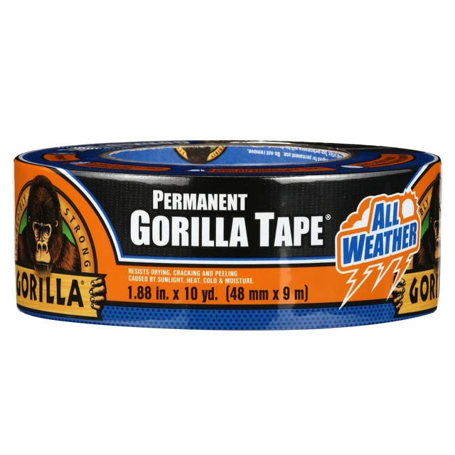 Alt view image 3 of 6 - Gorilla Permanent All Weather Black Tape 1.88in x 10Yard