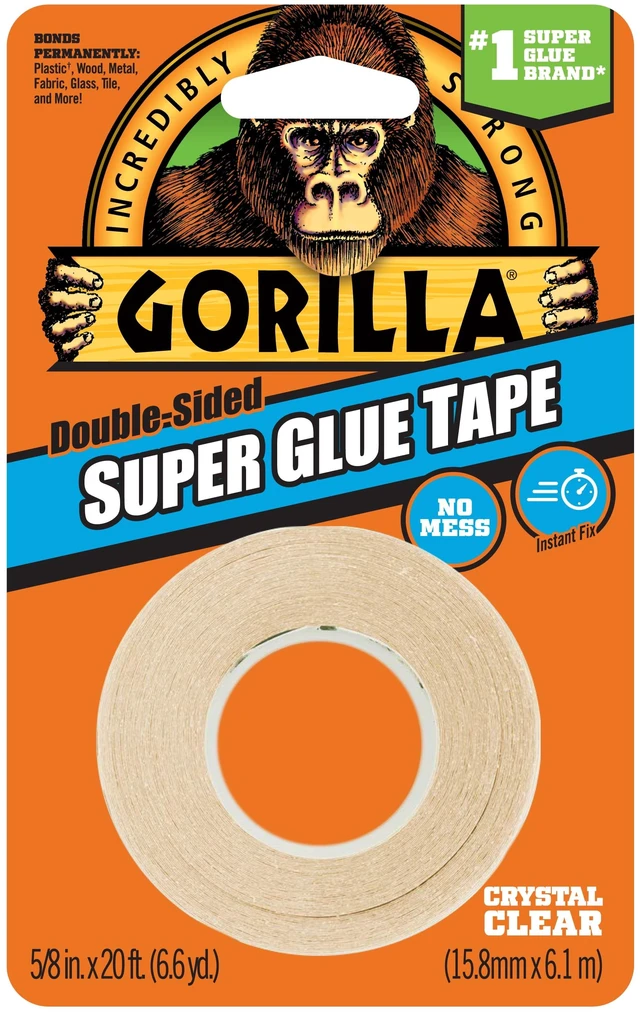 Main image of Gorilla Crystal Clear Double-Sided Super Glue Tape 20Ft Roll