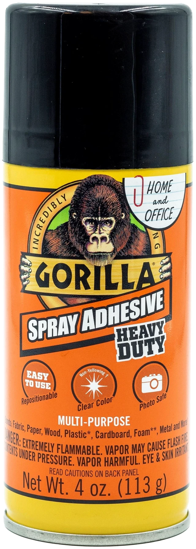 Main image of Gorilla Heavy Duty Clear Spray Adhesive, 4 oz Can