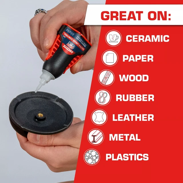 Alt view image 6 of 6 - Loctite Super Glue Ultra Liquid Control, 1-Pack, Clear 0.14 fl oz Bottle