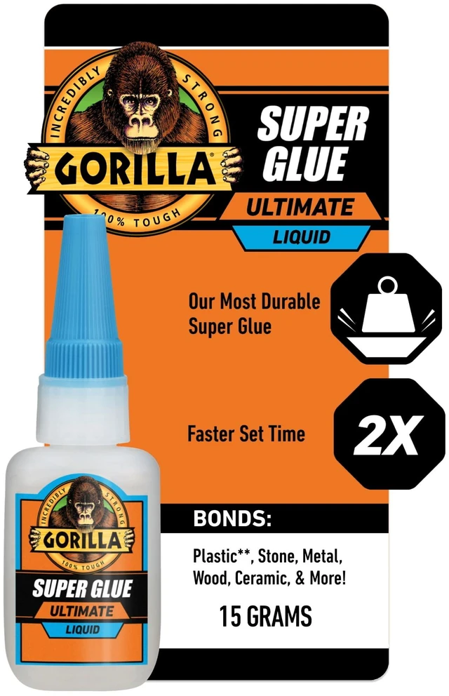 Main image of Gorilla Super Glue Ultimate Liquid Clear 15g Bottle