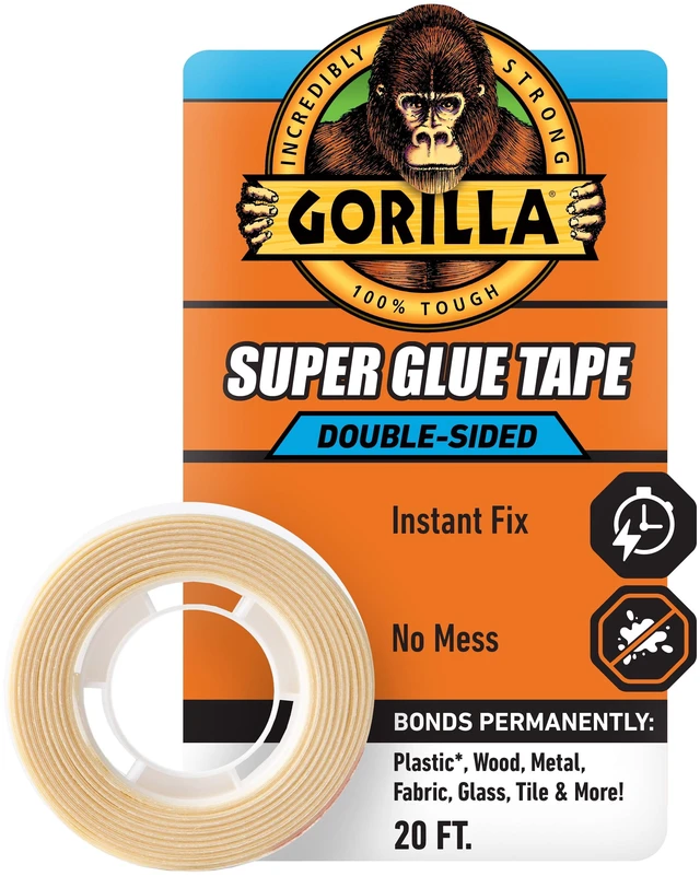 Main image of Gorilla Glue Super Glue Tape 20-Foot Roll Off-White