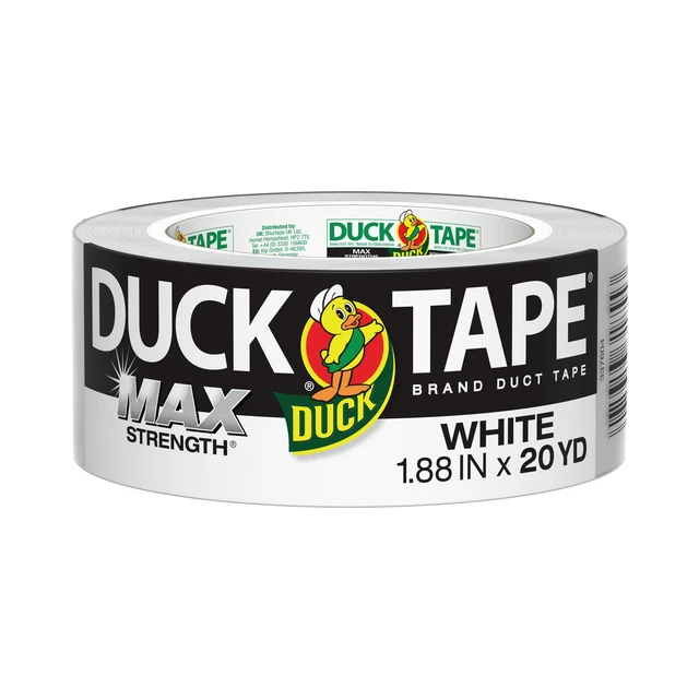 Alt view image 3 of 5 - Duck Max Strength Duct Tape, 1.88 in x 20 yd, White
