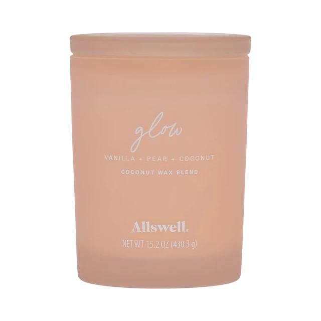 Alt view image 6 of 6 - Allswell Glow 2-Wick Spa Jar Candle, Vanilla + Pear + Coconut, 15.2oz