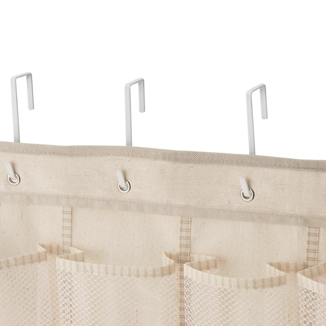 Alt view image 3 of 5 - 24-Pocket Mainstays Canvas Over-the-Door Hanging Shoe Organizer, Beige