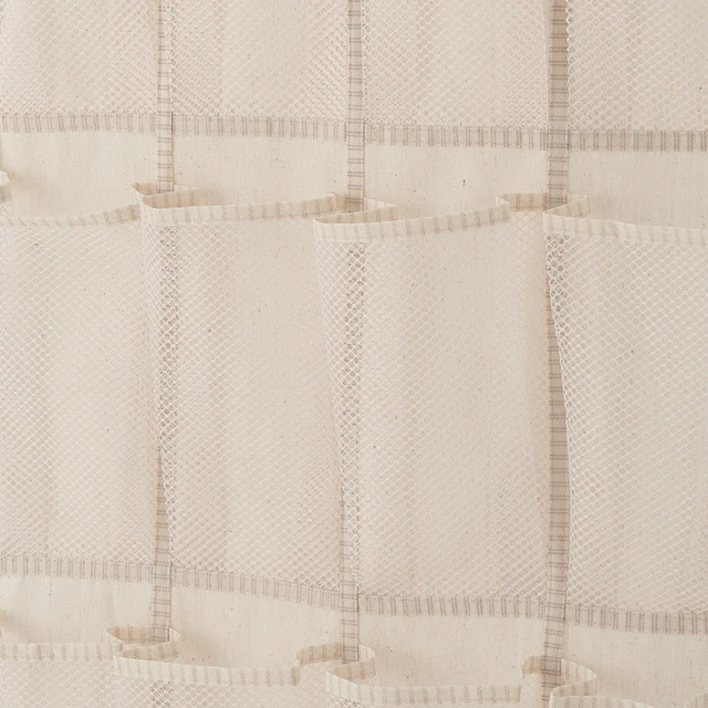 Alt view image 4 of 5 - 24-Pocket Mainstays Canvas Over-the-Door Hanging Shoe Organizer, Beige
