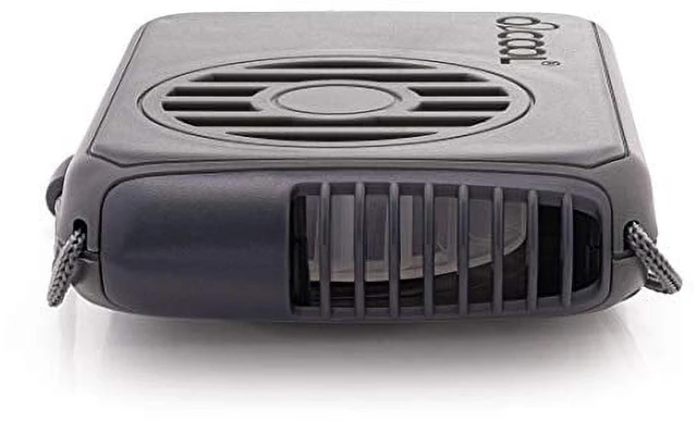 Alt view image 4 of 5 - O2Cool Portable Neck Cooling Fan with USB Battery Powered Adjustable Lanyard, Gray