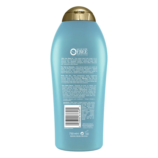 Alt view image 5 of 7 - OGX Extra Strength Hydrate & Repair Moisturizing Daily Conditioner with Argan Oil, 25.4fl oz