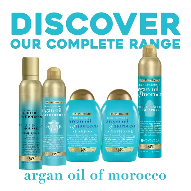 Alt view image 6 of 7 - OGX Extra Strength Hydrate & Repair Moisturizing Daily Conditioner with Argan Oil, 25.4fl oz